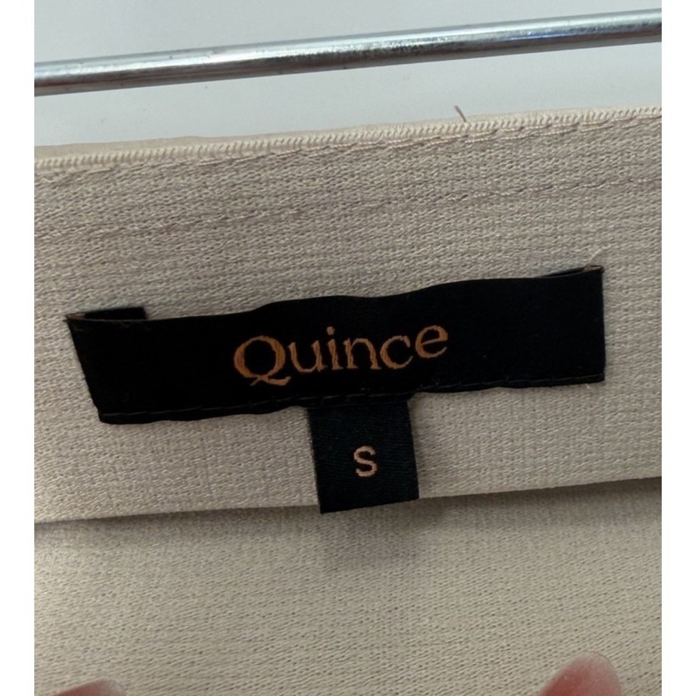 Quince Women's 100% Silk Mini Skirt Size Small 100% Washable Champagne - Picture 5 of 12